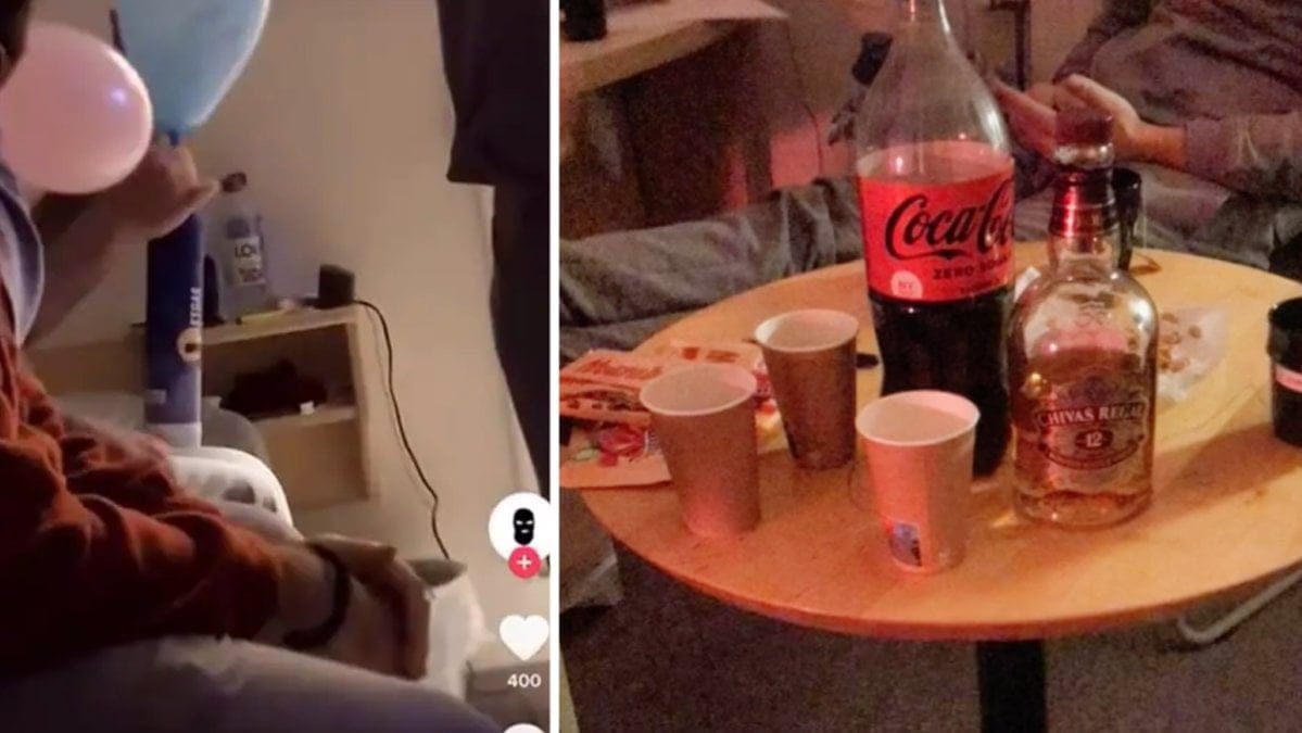 Filmer som spridit sig på Tiktok visa hur fångar har muckfest i fängelset.