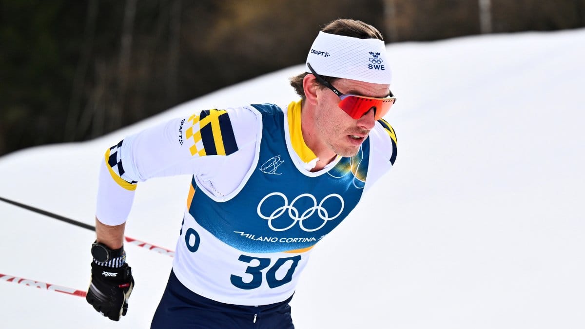 Johan Häggström under ett lopp.