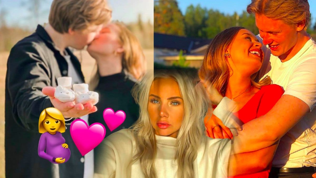 William Ahlborg och hans flickvän Jennifer Dolleris ska bli föräldrar.